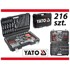 YATO Set nasadnih ključeva YT-38841, 1/4", 3/8", 1/2", s produžetkom, ručkom, bitovima i nasadnim ključevima